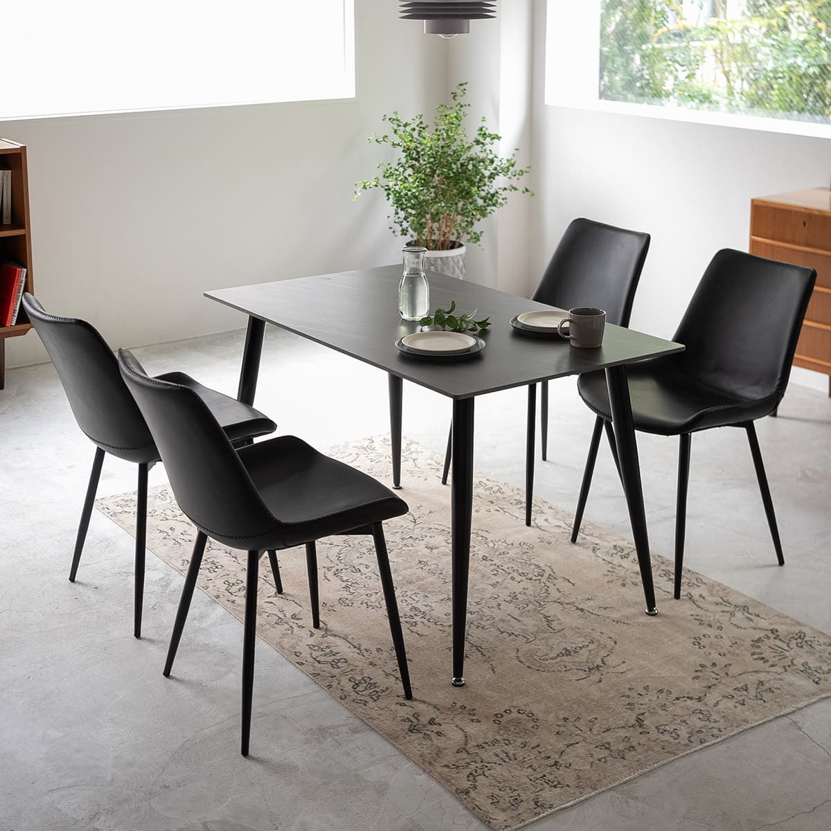 ダイニングテーブル 幅120cm コンパクト 長方形 4人掛け