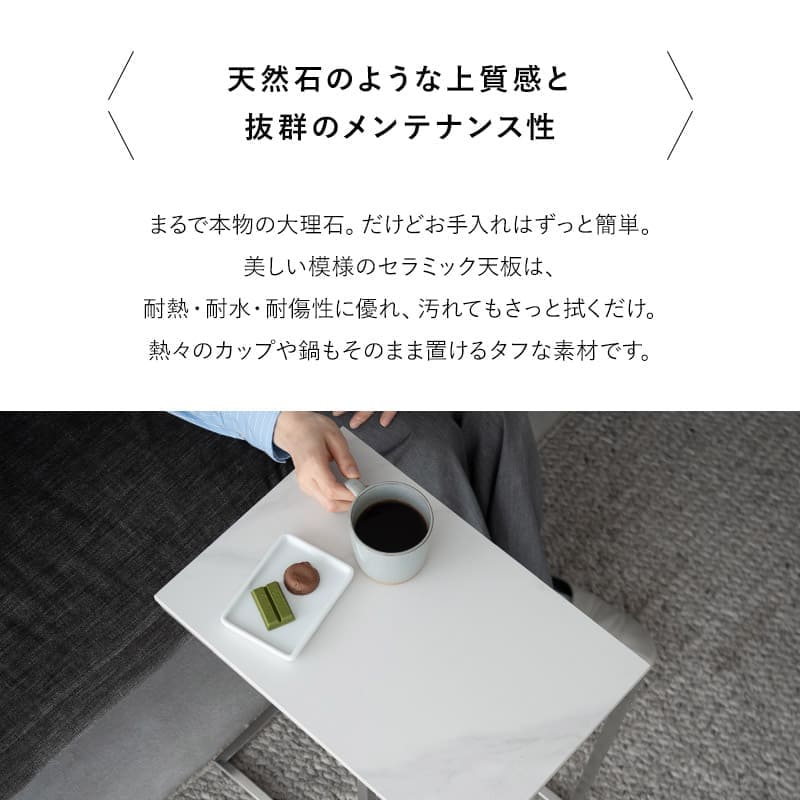 大理石 御影石 黒 ブラック ナイトテーブル サイドテーブル ロー