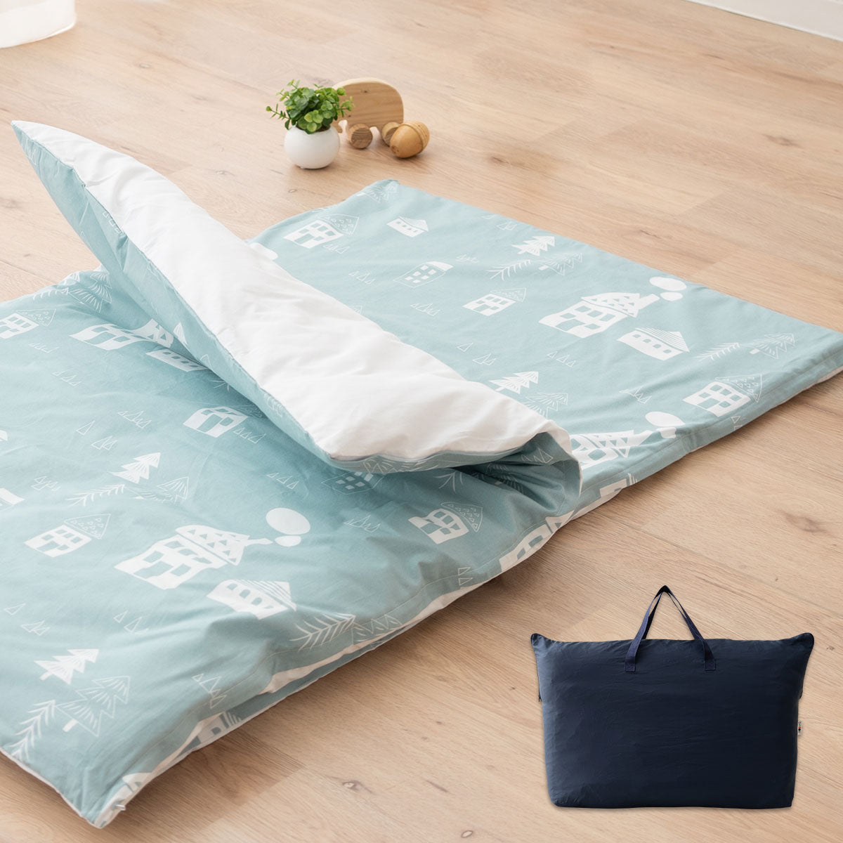 洗える お昼寝布団5点セット 撥水バック付き 70×120cm 掛け布団
