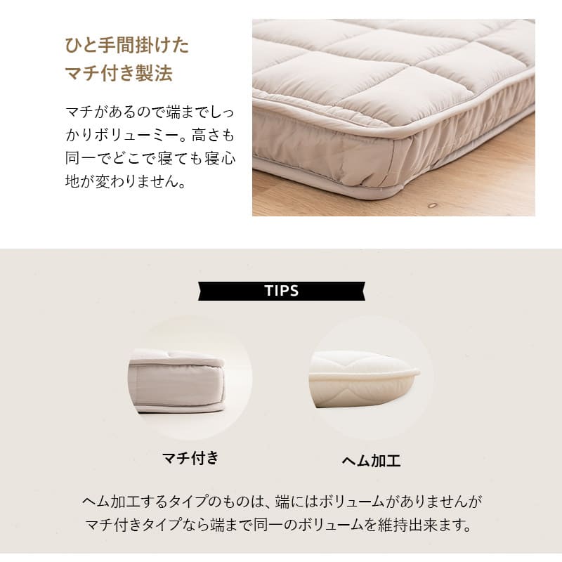 布団マットレス クイーン マチ付き 折りたたみ 敷き布団 マットレス