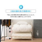 布団収納ラック 2段 大容量 取り出しやすい キャスター付き 高さ調節可能 通気性 収納 棚 台 布団セット 来客用 ふとん マットレス スーツケース アウトドア用品 衣類 寝具 クローゼット 押入 省スペース 衣替え オフシーズン