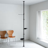 天井突っ張り式 突っ張り収納 突っ張りラック 高さ217～268cm スリム 玄関 リビング 賃貸 ハンガーラック ポールラック ポールハンガー コートハンガー 飾り棚 つっぱり ディスプレイ 工事不要