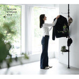 天井突っ張り式 突っ張り収納 突っ張りラック 高さ217～268cm スリム 玄関 リビング 賃貸 ハンガーラック ポールラック ポールハンガー コートハンガー 飾り棚 つっぱり ディスプレイ 工事不要