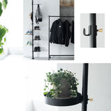 天井突っ張り式 突っ張り収納 突っ張りラック 高さ217～268cm スリム 玄関 リビング 賃貸 ハンガーラック ポールラック ポールハンガー コートハンガー 飾り棚 つっぱり ディスプレイ 工事不要