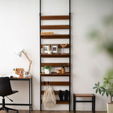 ウォールラック 幅60cm 幅80cm つっぱりタイプ 突っ張り棚 突っ張りラック ウォールシェルフ 収納棚 飾り棚 間仕切り 壁面収納 リビング収納 収納家具 ディスプレイ 賃貸