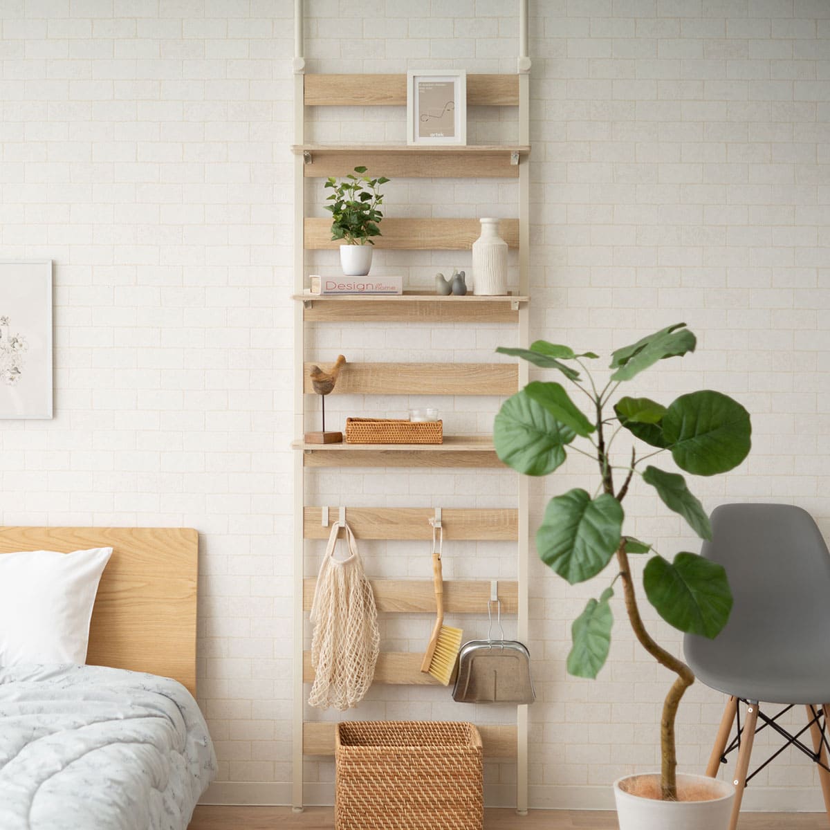 ウォールラック 幅60cm 幅80cm つっぱりタイプ 突っ張り棚 突っ張りラック ウォールシェルフ 収納棚 飾り棚 間仕切り 壁面収納 リビング収納 収納家具 ディスプレイ 賃貸