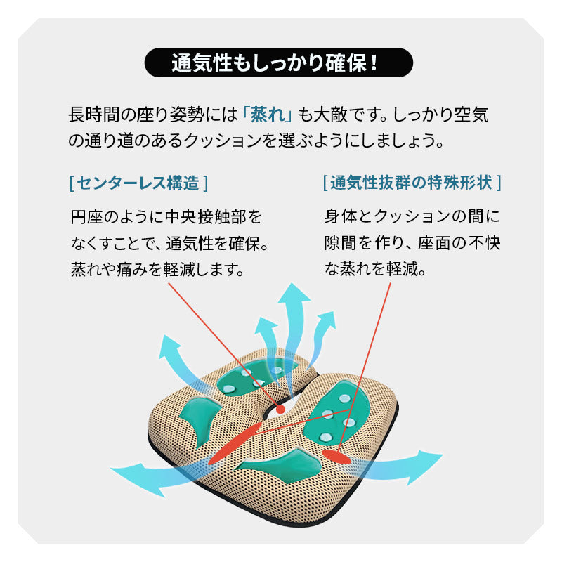 車椅子のクッションメーカーが作ったシートクッション 座布団 滑り止め付き 生活防水 腰痛対策 医療 介護