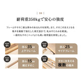 丈夫なすのこベッド 3つ折りマットレス 2点セット