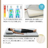 丈夫なすのこベッド 3つ折りマットレス 2点セット