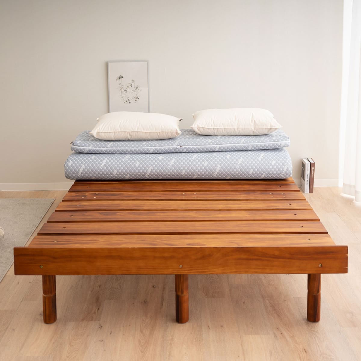 エムール　高さが変えられる天然木すのこベッド　OSMOS シングル 高さが変えられる すのこベッド シングル セミダブル ダブル