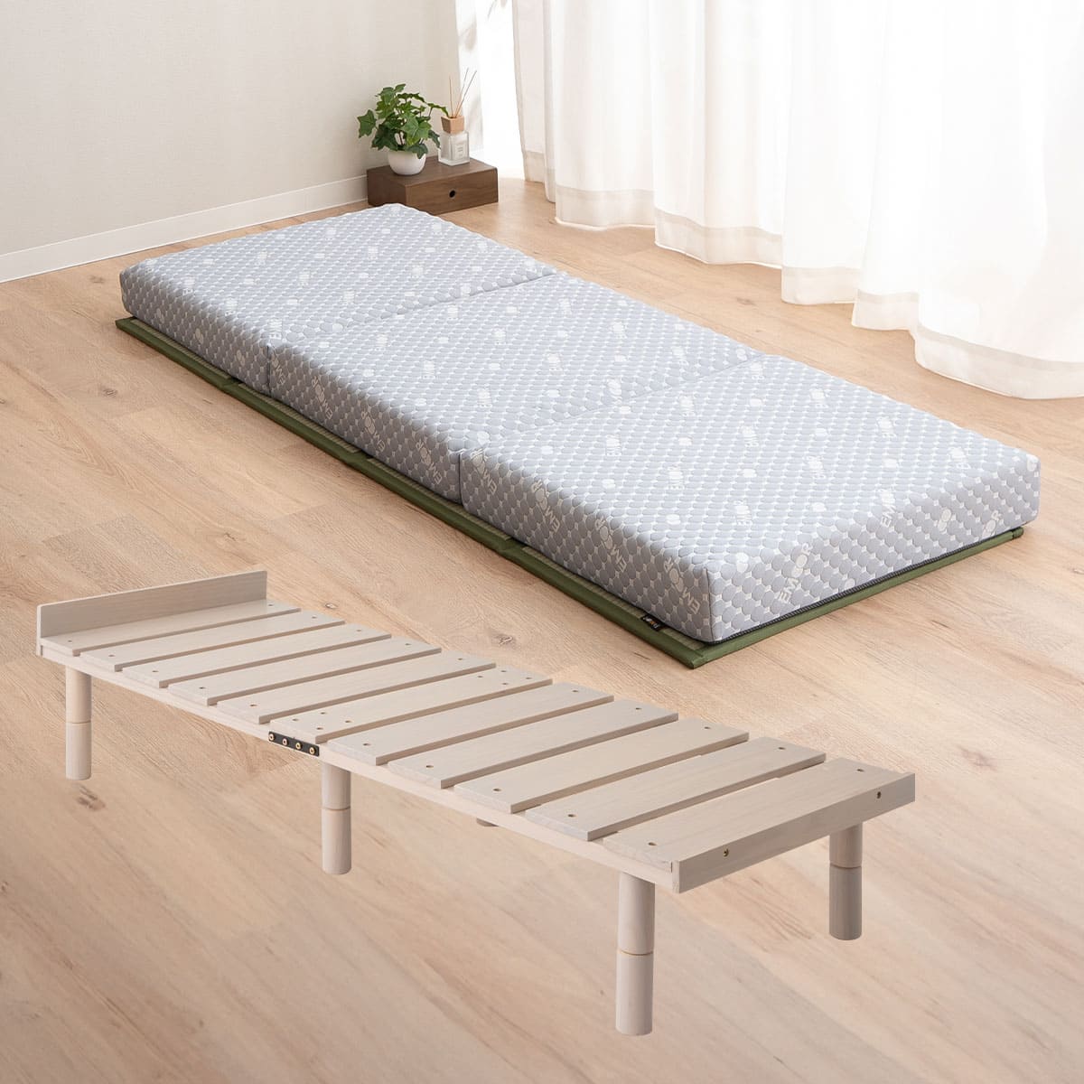 デイベッド 3点セット コンパクトショート 畳マット すのこ