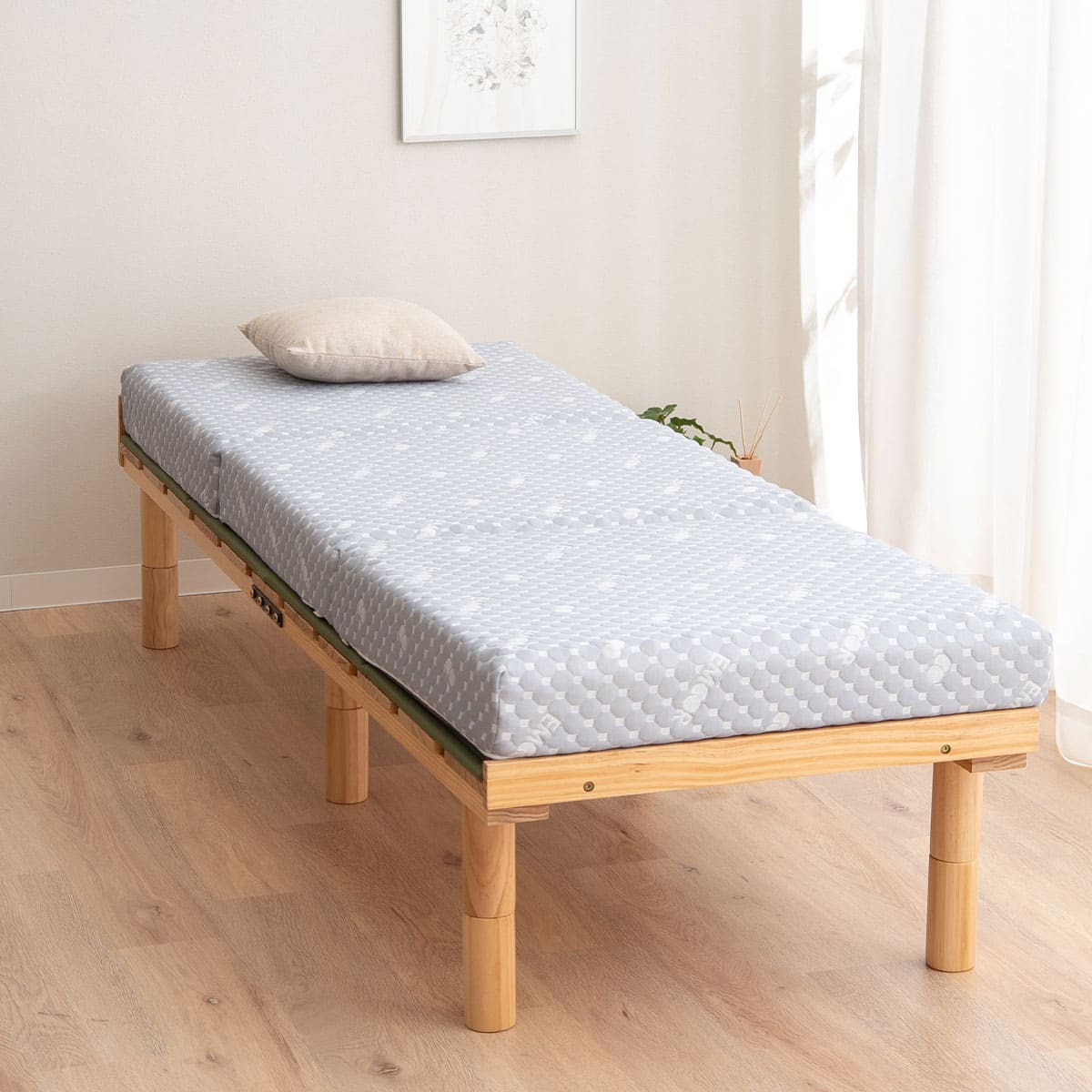 デイベッド 3点セット コンパクトショート 畳マット すのこベッド 3