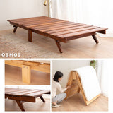 OSMOS 折りたたみベッド シングルサイズ 天然木 すのこ ベッド 調湿 高通気 湿気対策 カビ対策