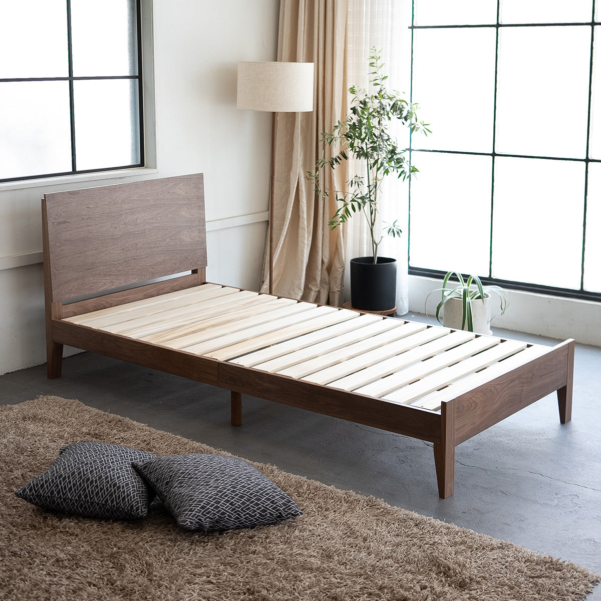 emoza】 すのこベッド ロータイプ ベッドフレーム 天然木 エモザ