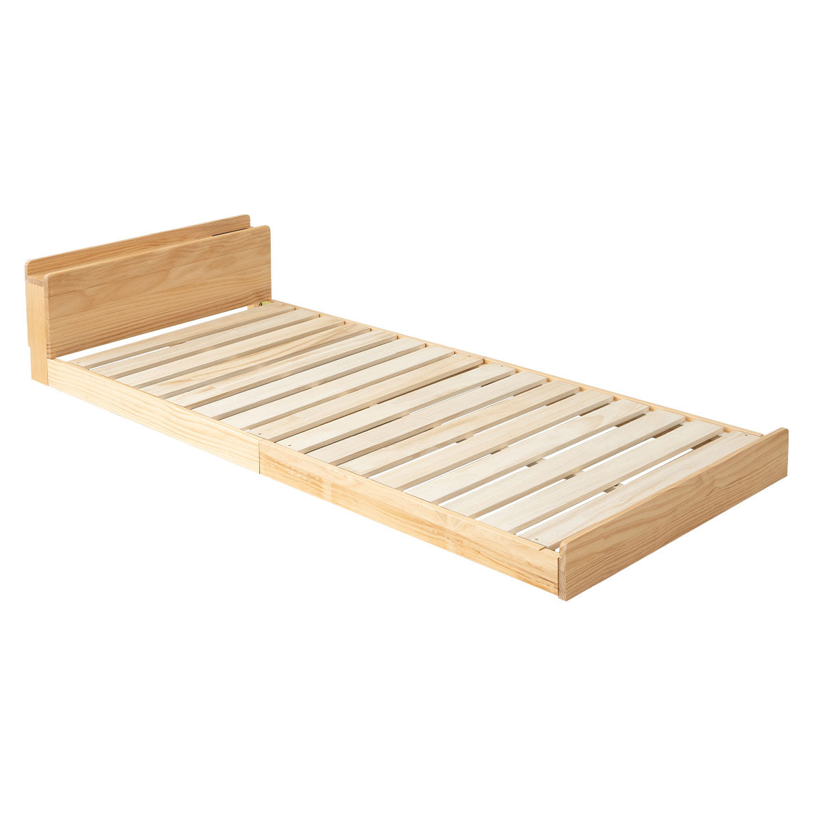 すのこベッド ファミリーサイズ ヘッドボード付き 木製 連結可能