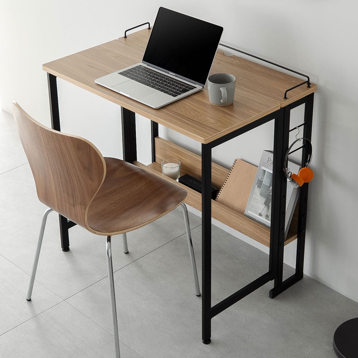 たたむデスク 幅80cm フレームタイプ 折りたたみ デスク テーブル 机