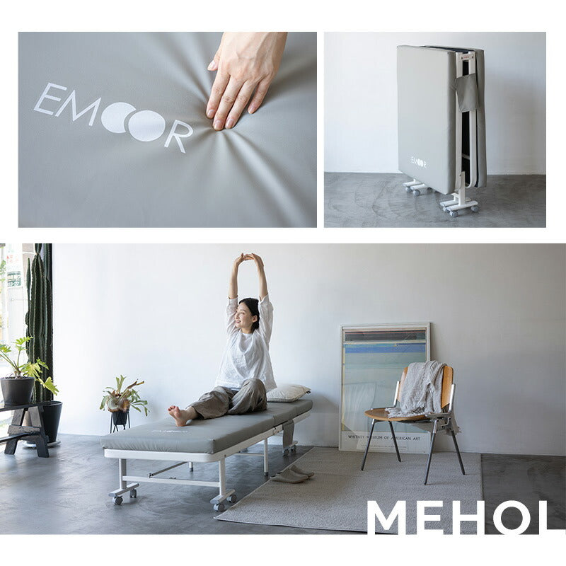 折りたたみベッド セミシングル 汚れに強い人工皮革 完成品