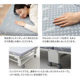 クローゼットに収納できる 折りたたみベッド 完成品 キャスター付き マットレス付