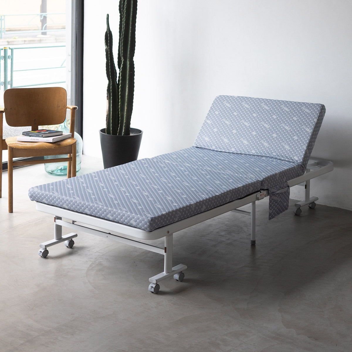 組立不要 折りたたみベッド 「メホール」 シングルサイズ | 寝具