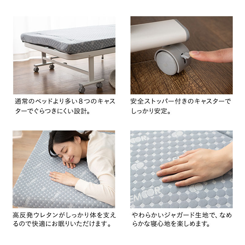 3WAY 折りたたみ ソファベッド  完成品 キャスター付き ソファ カウチ ベッド