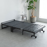 三つ折りマットレス専用 折りたたみベッド FARBLE シングルサイズ すのこベッド 軽量 頑丈 静音 コンパクト 省スペース 指はさみ防止パーツ付き キャスター付き ベッド下収納 ファーブル　ショールーム体験可