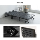三つ折りマットレス専用 折りたたみベッド FARBLE シングルサイズ すのこベッド 軽量 頑丈 静音 コンパクト 省スペース 指はさみ防止パーツ付き キャスター付き ベッド下収納 ファーブル　ショールーム体験可