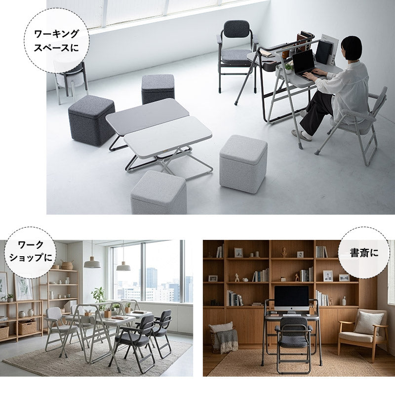 折りたたみ デスクチェア JOBS CHAIR ジョブズチェア 完成品 オフィスチェア ワークチェア パイプ椅子 フォールディングチェア TATAMU