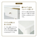 ロココ調 猫足 テーブル 幅75cm デスク ドレッサーテーブル 鏡台 パソコンデスク 勉強机 学習机 書斎机 猫脚 白家具 姫系家具 姫家具