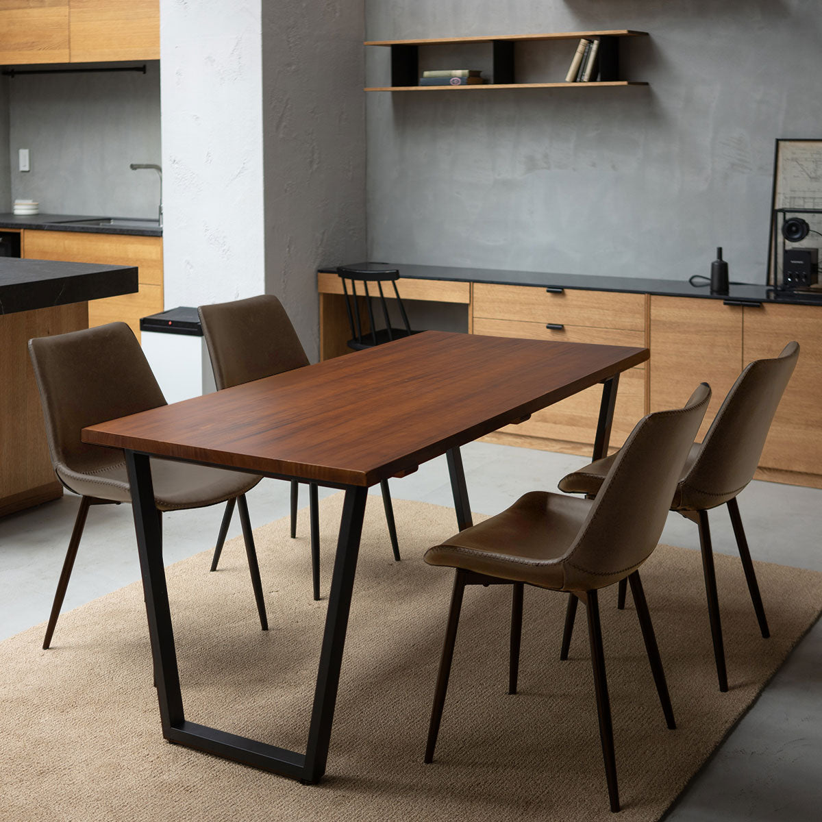 ダイニング5点セット 4人掛け テーブル デスク 机 椅子 いす イス