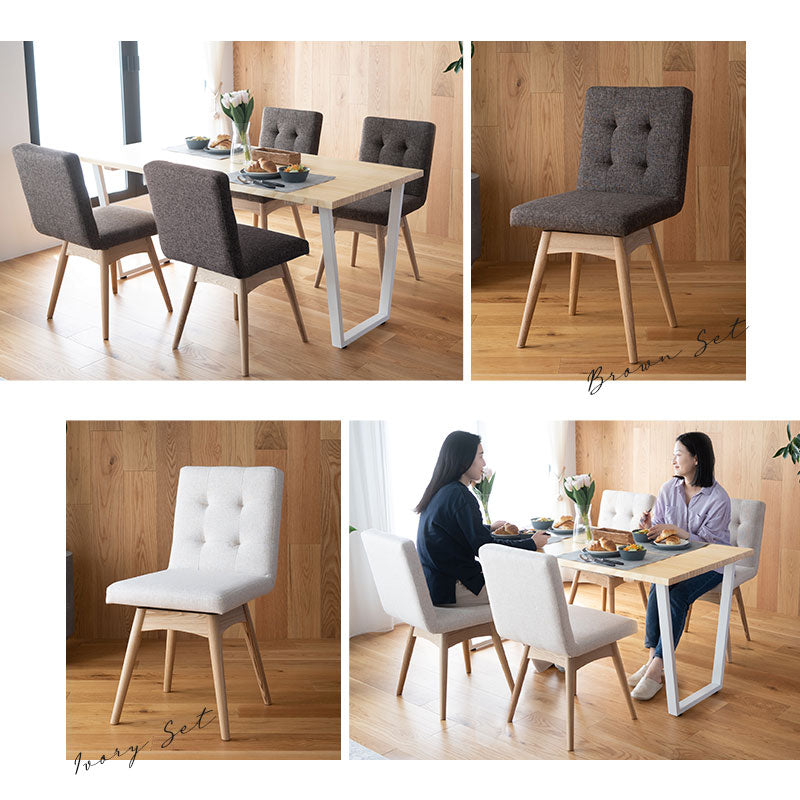 ダイニング5点セット 4人掛け テーブル 机 椅子 いす イス チェア 回転