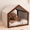 洗えるナチュラルハウス＆ベッド 室内用 ペットハウス ペットベッド 超小型犬 小型犬 屋根付き クッション付き 洗える ドッグハウス 犬用ベッド ドッグベッド 犬用 猫用 ペット用 ハウス ベッド 小屋 ドーム テント ペット用品 ねどっこ