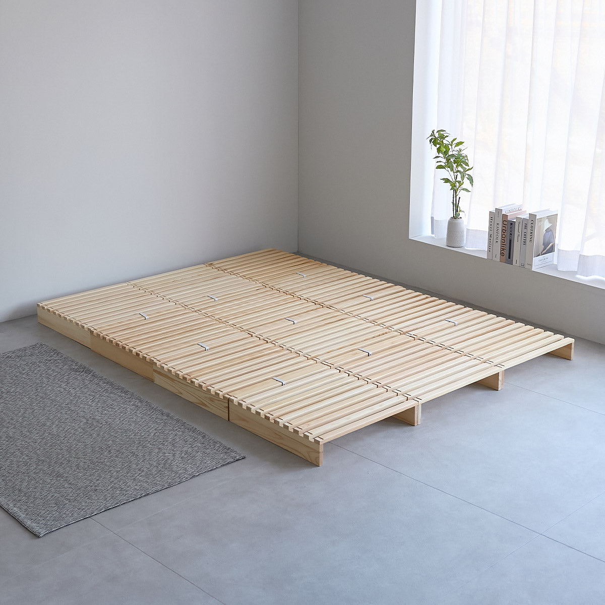 パレットベッド 正方形 連結パーツ付 分割式 シングル セミダブル 