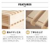 パレットベッド 4枚 正方形 追加購入用 追加パレット 拡張パーツ 分割式 すのこベッド 連結ベッド 軽量 木製 ベッドフレーム ファミリーベッド ローベッド 連結パーツ付き 組み換え自由
