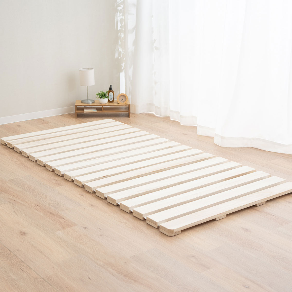 高耐久 すのこロールマット 極厚3.5cm 丈夫 割れにくい 天然桐材 ロール式すのこベッド 通気性 抗菌 除湿 調湿 保温