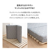高耐久 すのこロールマット 極厚3.5cm 丈夫 割れにくい 天然桐材 ロール式すのこベッド 通気性 抗菌 除湿 調湿 保温