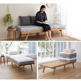 竹製 折り畳みすのこベッド WABINE 3つ折りマットレス 2点セット 幅70cm コンパクトショートサイズ 完成品 天然竹 バンブー 抗菌 調湿 脱臭 折りたたみベッド ベッドフレーム コンパクトマットレス ごろ寝 子供用 狭小住宅 来客用 避難用